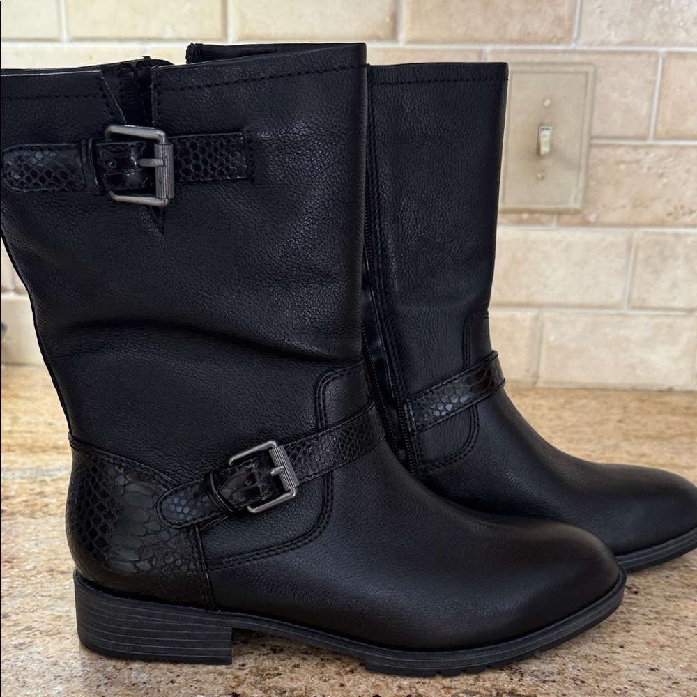 Naturalizer Black Leather Women's Boots